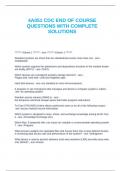 4A051 CDC END OF COURSE QUESTIONS WITH COMPLETE SOLUTIONS