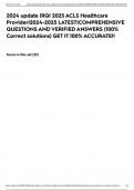 2024 update |RQI 2025 ACLS Healthcare Provider|2024-2025 LATEST|COMPREHENSIVE QUESTIONS AND VERIFIED ANSWERS (100% Correct solutions) GET IT 100% ACCURATE!!