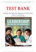 TEST BANK Leadership and Nursing Care Management (7TH) by Diane Huber; M. Lindell Joseph| BEST STUDYGUIDE / DOWNLOAD PDF