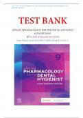 TEST BANK APPLIED PHARMACOLOGY FOR THE DENTAL HYGIENIST (9TH EDITION) BY ELENA BABLENIS HAVELES| BEST STUDY GUIDE