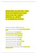 RASMUSSEN COLLEGE MDC1 FINAL EXAM 2024|BRAND NEW EXAM QUESTIONS AND CORRECT ANSWERS,ALL GRADED A+|GUARANTEED SUCCESS.