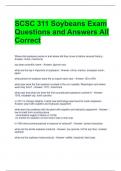 SCSC 311 Soybeans Exam Questions and Answers All Correct 