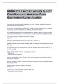  SCSC 311 Exam 2 Peanuts & Corn Questions and Answers Pass Guaranteed Latest Update 