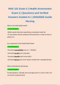 Bundle for NSG 121 Health Assessment Exam 1,  Exam 2 , Exam 3 , Exam 4 & Final Exam | Questions and Answers Rated A+ | Latest 2024/2025