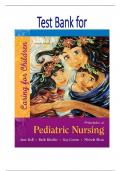 Test Bank For Principles Of Pediatric Nursing Caring For Children 7th Edition By Jane W Ball; Ruth C Bindler; Kay Cowen; Michele Rose Shaw