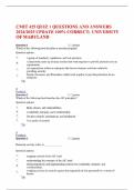 CMIT 425 QUIZ 1 QUESTIONS AND ANSWERS 2024/2025 UPDATE 100% CORRECT; UNIVERSITY OF MARYLAND