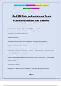 Rad 370 Skin and melanoma Exam Practice Questions and Answers