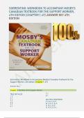 SORRENTINO: WORKBOOK TO ACCOMPANY MOSBY’S CANADIAN TEXTBOOK FOR THE SUPPORT WORKER, 4TH EDITION (CHAPTER 1-47) ANSWER KEY 4TH EDITION