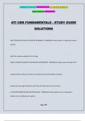 ATI CMS FUNDAMENTALS - STUDY GUIDE SOLUTIONS