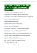 NBC-PART 2-PRACTICES TEST QUESTIONS WITH CORRECT ANSWERS 