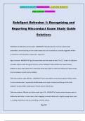 SafeSport Refresher 1: Recognizing and Reporting Misconduct Exam Study Guide Solutions