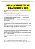 MIS 320 NDSU FINAL EXAM STUDY SET 