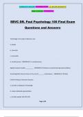 SBVC DR. Paul Psychology 100 Final Exam Questions and Answers