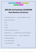 SBVC DR. Paul Psychology 100 MIDTERM Exam Questions and Answers