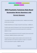 SBVC Psychiatric Technician State Board Examination Review Questions with Correct Answers