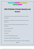 SHS 375 Module 5 Practice Questions and Answers