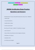 SOCRA Certification Exam Practice Questions and Answers