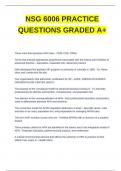 Exam (elaborations) nsg6006 exam review questions with complete solutions graded A+