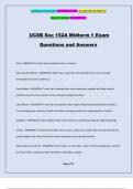 UCSB Soc 152A Midterm 1 Exam Questions and Answers