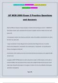 UF MCB 2000 Exam 2 Practice Questions and Answers