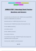 USMLE STEP 1 Neurology Exam Practice Questions and Answers