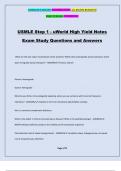 USMLE Step 1 - uWorld High Yield Notes Exam Study Questions and Answers