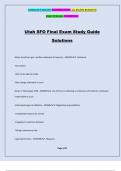 Utah SFO Final Exam Study Guide Solutions