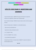 UTD ITS 3300 EXAM #1 QUESTIONS AND ANSWERS