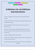 IS 3003 Exam 1 Ch. 1,2,3 UTSA Exam Study Guide Solutions