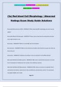 (3a) Red blood Cell Morphology / Abnormal findings Exam Study Guide Solutions