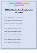 RBC Identification Exam Study Questions and Answers