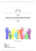 5.4 vrijwilligersmanagement (behaald met een 7!)