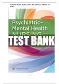 Test Bank For Psychiatric Mental Health Nursing 8th edition by Shelia Videbeck ISBN: 9781975116378 | Complete Guide A+