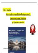 Test bank for american government political development and institutional change 12th Edition by Cal Jillson