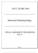 (FNP) D115 NURS 5800 (Advanced Pathophysiology) FA Readiness Q & S 2024