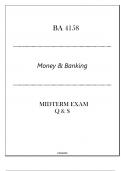 BA 4158 (Money & Banking) Midterm Exam Q & S 2024