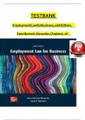 Test bank for employment law for business 10th edition Dawn Bennett-Alexander