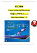 Test bank for horngren s managerial chapters accounting 7th edition by Miller-Nobles