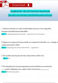 Straighterline - Bio 101 Final Exam Study Guide Questions and Answers (Verified Revised Full Exam)