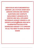  2024 EVOLVE HESI FUNDAMENTALS VERSION 1,2& 3 ACTUAL EXAM EACH VERSION CONTAINS 400 VERIFIED  QUESTIONS AND COMPLETE 100%CORRECT ANSWERS WITH VERIFIED AND WELL EXPLAINED RATIONALES ALREADY GRADED A+ BY EXPERTS|LATEST VERSION 2024 WITH GUARANTEED SUCCESS A