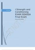 Strength and Conditioning EXAM ISSA