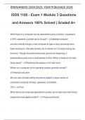 ISDS 1100 - Exam 1 Module 3 Questions and Answers 100% Solved | Graded A+