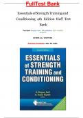 TEST BANK FOR ESSENTIALS OF STRENGTH TRAINING AND CONDITIONING 4TH EDITION HAFF