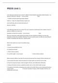 PEDS Unit 1 Certification Exam Example Questions With Well Defined Answers.