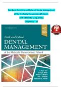 TEST BANK For Little and Falace's Dental Management of the Medically Compromised Patient, 10th Edition by Craig Miller, Verified Chapters 1 - 30, Complete Newest Version