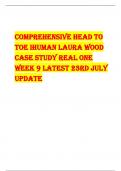 COMPREHENSIVE HEAD TO  TOE IHUMAN LAURA WOOD  CASE STUDY REAL ONE  WEEK 9 LATEST 23RD JULY  UPDATE