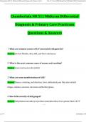 NR511 / NR 511 FINAL EXAM STUDY BUNDLE (Latest 2024 / 2025): Differential Diagnosis & Primary Care Practicum NR511 / NR 511 Final Exam Q & A (Latest 2024 / 2025): Differential Diagnosis & Primary Care Practicum (Verified Answers) NR511 / NR 511 Midterm Ex