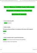 NR511 / NR 511 Midterm SANNER Study Q & A (Latest 2024 / 2025): Differential Diagnosis & Primary Care Practicum (Verified Answers)