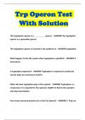 Trp Operon Test With Solution