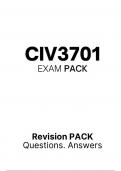 CIV3701 LATEST EXAM PACK 2024 OCTOBER NOVEMBER Revision PACK Questions & Answers.